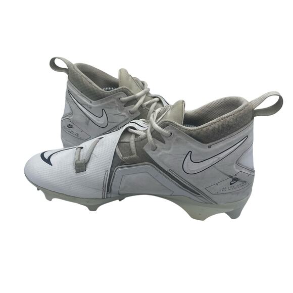 Nike Alpha Menace Pro 4 Football Cleats White Platinum Mens 11 - Picture 6 of 8